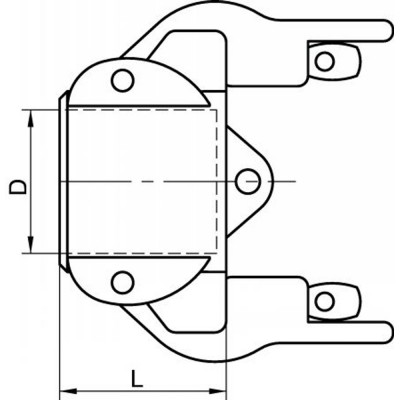 Bouchon à cames sécurisées inox 316 - DN20 à DN100 NBR