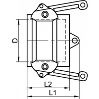 Bouchon type DC inox 316 pour adaptateur NBR étanche Bouchon type DC inox 316 pour adaptateur NBR étanche