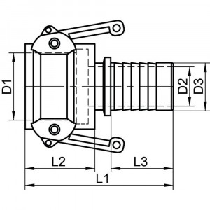 Coupleur cannelé à collerette Type Uts inox 316 - Raccord durable