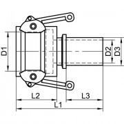 Coupleur douille lisse à collerette joint NBR inox 316 - qualité fiable