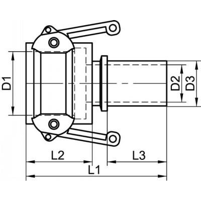 Coupleur douille lisse à collerette joint NBR inox 316 - qualité fiable