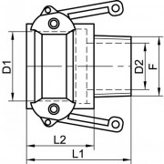 Coupleur filetage gaz conique type B inox 316 - Étanchéité