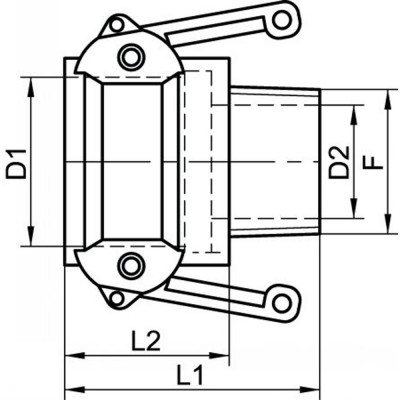 Coupleur filetage gaz conique type B inox 316 - Étanchéité