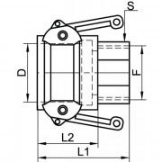 Coupleur taraudage gaz cylindrique inox 316 | Raccords fiables
