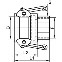 Coupleur taraudage gaz cylindrique inox 316 | Raccords fiables