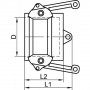 Bouchon type DC inox 316 pour adaptateur NBR étanche