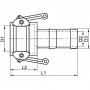 Coupleur cannelé type C inox 316 - Aluminium et étanchéité