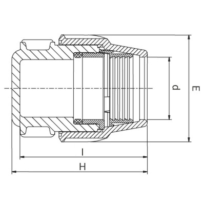 Bouchon de fin de ligne millenium à compression Série 7 - PLASSON