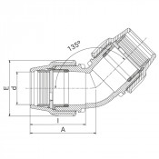 Coude à 45° millenium à compression Série 7 - PLASSON