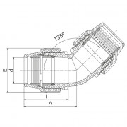Coude à 45° millenium à compression Série 7 - PLASSON