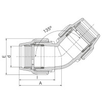 Coude à 45° millenium à compression Série 7 - PLASSON