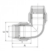 Coude à 90° à compression millenium Série 7 - PLASSON