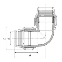 Coude à 90° à compression millenium Série 7 - PLASSON