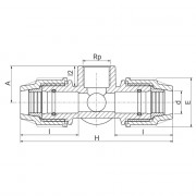 Croix à compression Série 7 avec dérivation taraudée - PLASSON