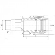 Raccord de transition fileté laiton Série 7 - Filet conique - ISO 7-1 - PLASSON
