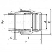 Raccord femelle millenium à compression Série 7 - Filet conique - ISO 7-1 - PLASSON