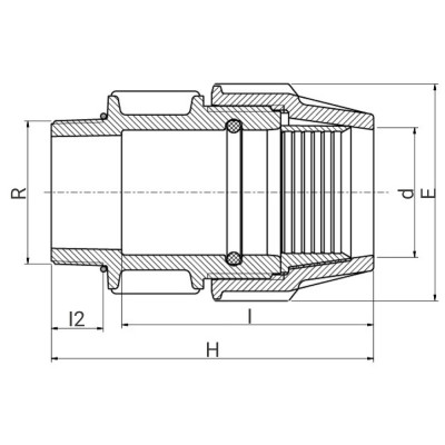 Raccord mâle à compression Série 7 - Filet conique - ISO 7-1 - PLASSON