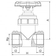 Robinet taraudé à soupape droite Série 7 - ISO 7-1 - PLASSON