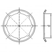 Rondelle de retenue pour raccords Série 7 d20 au d63 pour tubes PVC - PLASSON