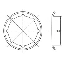 Rondelle de retenue pour raccords Série 7 d20 au d63 pour tubes PVC - PLASSON