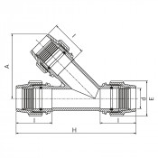 Té à 45° à compression Série 7 - PLASSON