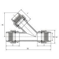 Té à 45° à compression Série 7 - PLASSON