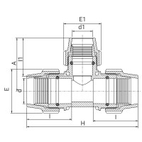 Té à 90° réduit à compression Série 7 - PLASSON