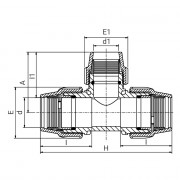 Té à 90° réduit millenium à compression Série 7 - PLASSON