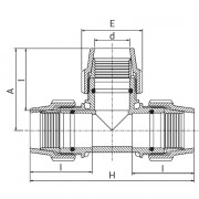 Té égal à 90° à compression Série 7 - PLASSON
