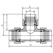 Té égal à 90° de réparation à compression Série 7 - PLASSON