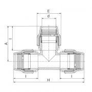 Té égal à 90° millenium à compression Série 7 - PLASSON