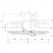 Vanne 1/4 de tour Série 7 - Compression x compression - PLASSON