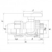 Vanne simple union Série 7 - Compression x taraudée ISO 7-1 - PLASSON