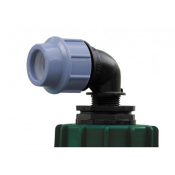 Coude 90° raccord compression 2" pour cuve à eau aérienne