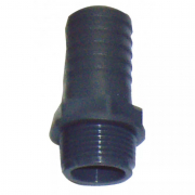 Manchette cannelée PP noire mâle 1" x 25