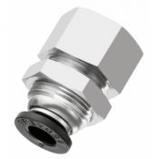 Raccord droit traversée de cloison femelle cylindrique - RPD TG