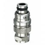 Fiche droite filetée femelle cylindrique