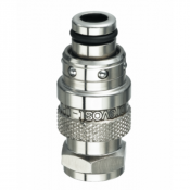 Fiche droite filetée femelle cylindrique