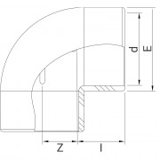 Coude PVC à 90° Piscine - PLASSON