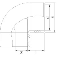 Coude PVC à 90° Piscine - PLASSON