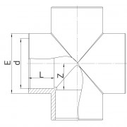 Croix PC à 90° Piscine - PLASSON