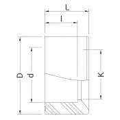 Réduction PVC simple - Mâle à coller sur D - Femelle à coller sur d réduit - PLASSON