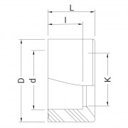 Réduction PVC simple - Mâle à coller sur D - Femelle à coller sur d réduit - PLASSON