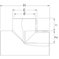 Té PVC à 90° Piscine - PLASSON