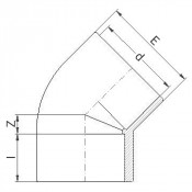 Coude PVC à 45° - PLASSON