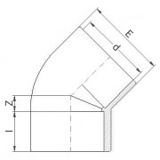 Coude PVC à 45° - PLASSON