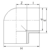 Coude PVC à 90° - PLASSON