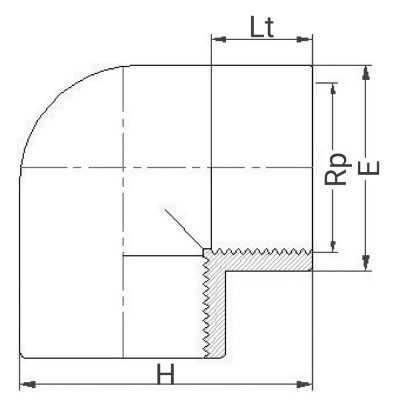Coude PVC à 90° taraudé - PLASSON