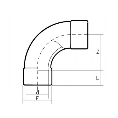 Courbe PVC à 90° - PLASSON