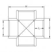 Croix PVC à 90° - PLASSON